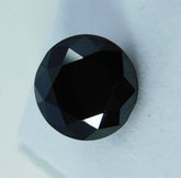 Natural Black Moissanite Round Shape 3 Ct Loose Gemstones